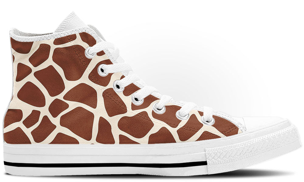 Giraffe Print High Tops - CustomKiks Shoes