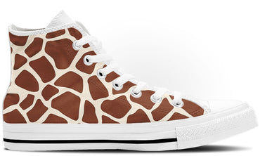 Giraffe Print High Tops - CustomKiks Shoes