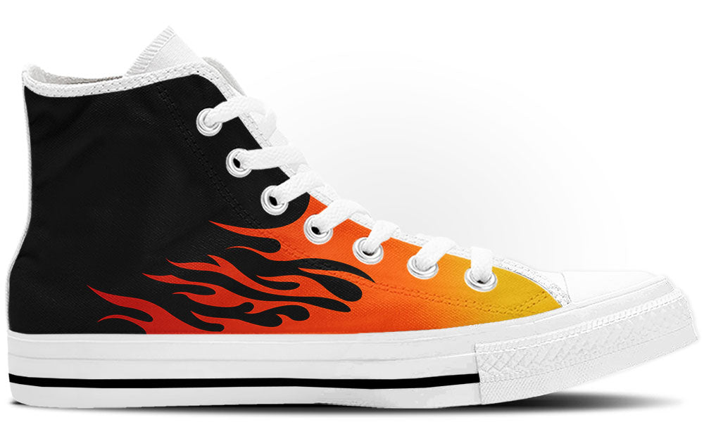 Custom Kiks Flames High-Top Shoes – Bold & Fiery Sneakers for Trendsetters